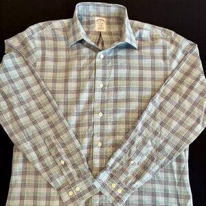 Men's Brook's Brothers Blue Button Down Shirt (M) Regent Fit- Like New